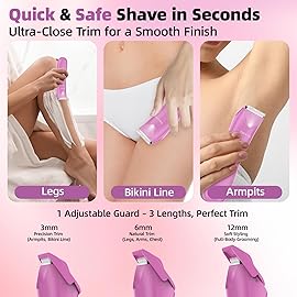 VIKICON Pubic Hair Trimmer Women: Flawless Bikini Trimmer for Women - Waterproof Electric Razor Shaver w/Light for Body Leg Hair Grooming, No Nick Lady\'s Intimate Shaver - Gifts for Her