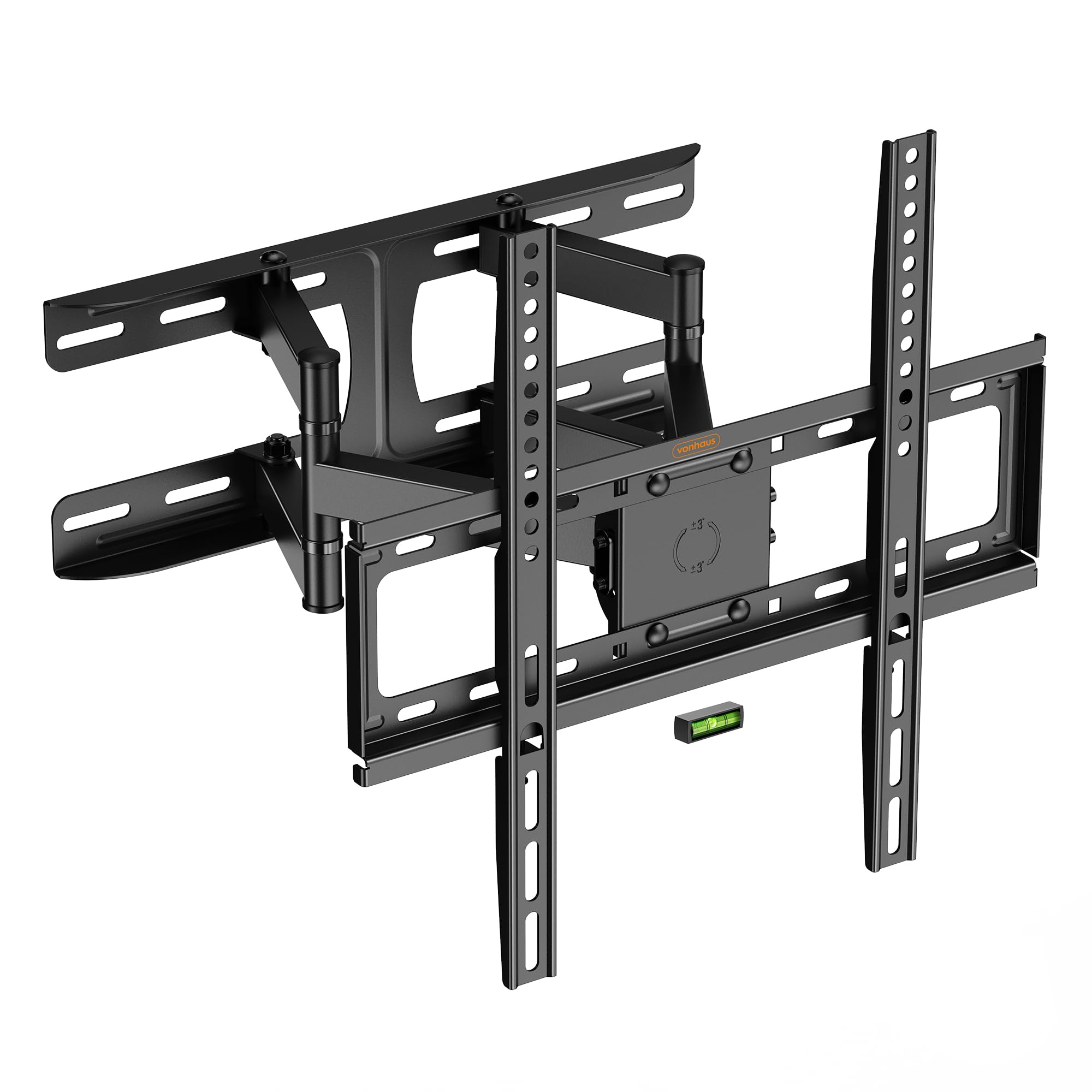 VonHaus Soporte de TV Pared para Pantallas Planos y Curvos de 23-70 Pulgadas, Inclinable Giratorio Soporte Inclinable y Giratorio, Doble Brazo de Movimiento Completo, VESA Min: 75x75mm MAX: 400x400mm