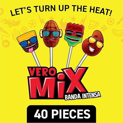 Miniatura 3 de Vero Banda Fuego Mix - Paletas de chile surtidas con sabor artificial peso neto 2186 onzas bolsa de 40 unidades