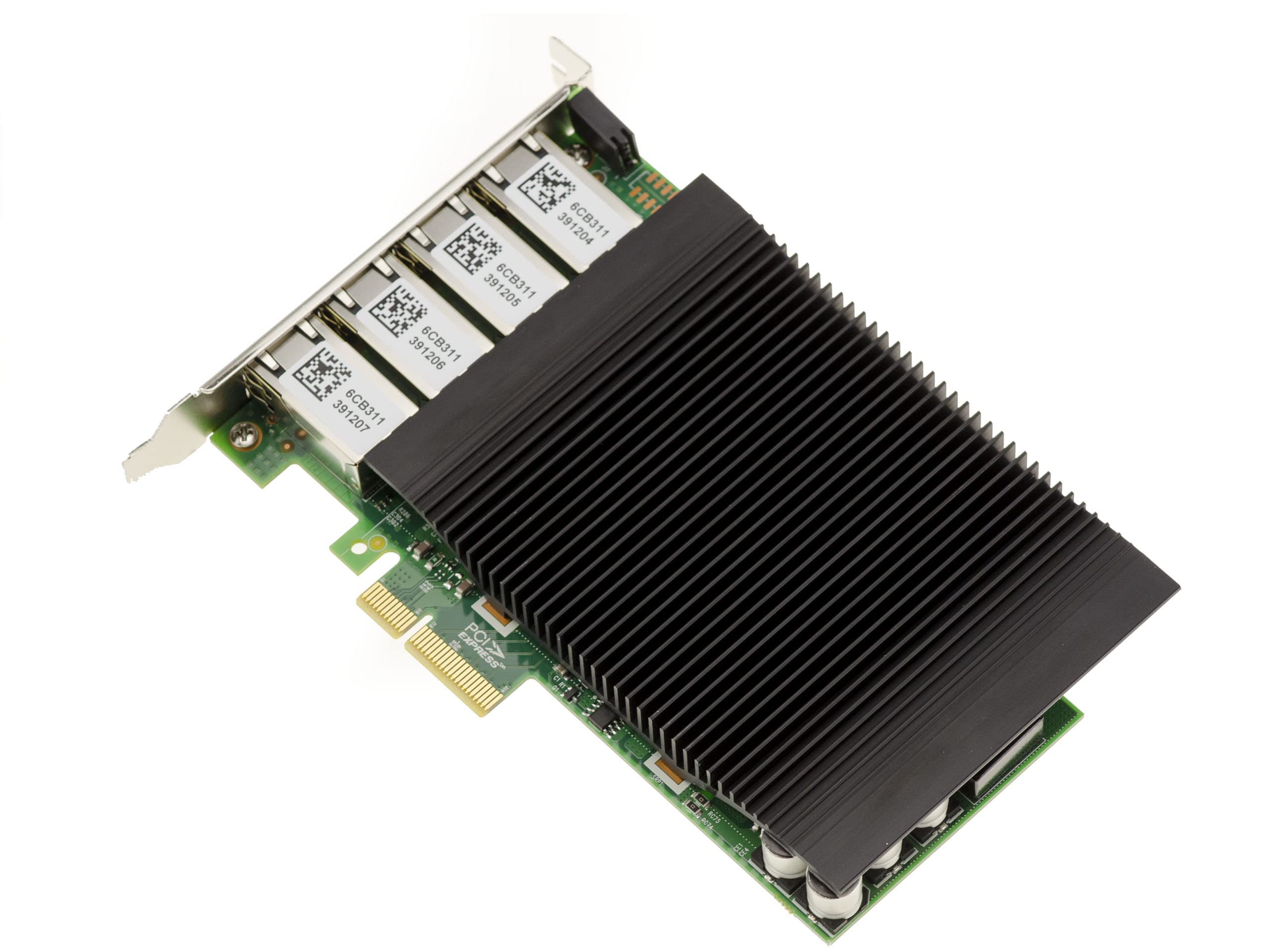 KALEA-INFORMATIQUE Scheda controller di rete con 4 porte LAN Gigabit Ethernet RJ45 su PCIe x4. Power Over Ethernet PoE+ 30W con chipset Intel I350