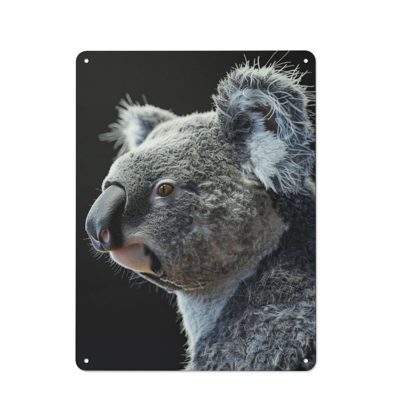 Decorative Tin Plaque with Koala Design 40x30cm, Classic Novelty Wall Art for Flat, Dorm Room, Lounge Or Cafe