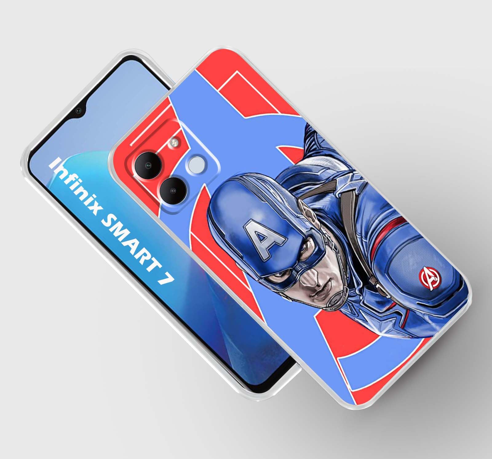 Veshotack Back Cover for Infinix Smart 7 Captain America Design Printed Designer Back Cover and case. (Design 31)