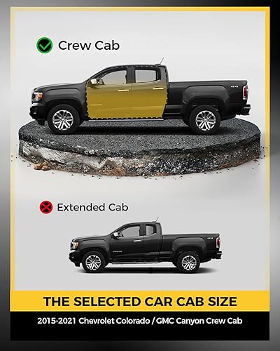 Miniatura 2 de KYX Estribos para Chevy Colorado/Canyon Crew Cab Rock Sliders 2015-2022 escalones laterales resistentes barras Nerf rieles escalones de triple tubo