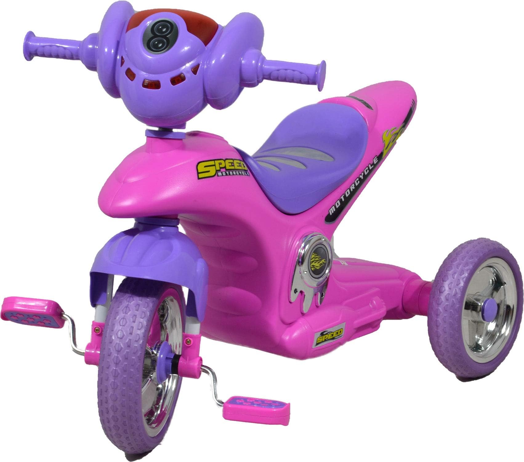 ib style® Yuki Tricycle with Removable Push Bar with Light and Melody Colours.