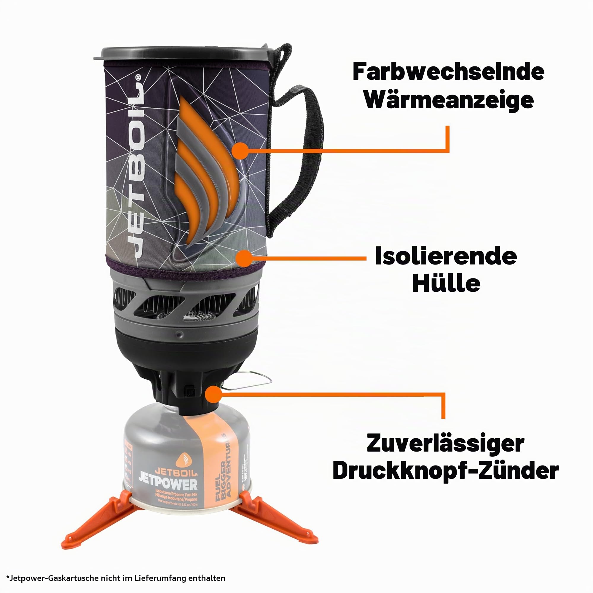 Jetboil Flash Campingkocher/Kochsystem für Camping- und Backpacking