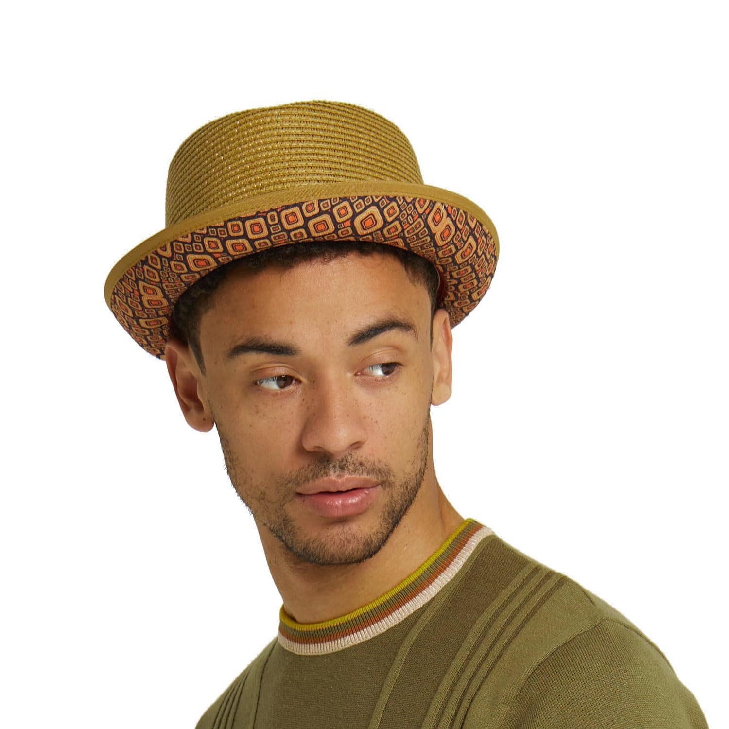 DASMARCA Tommy Summer Chapeau de porkpie en papier tressé pour homme et femme