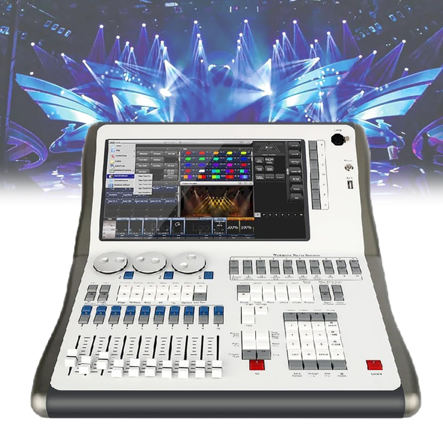 14,1-Zoll-Professionelle Quarzkonsole, DMX512-Lichtsteuerung, 4 Integrierte DMX-Ausgänge, 2048 Kanäle, Unterstützt Art-net, Titan-net, Streaming CAN, Für Lichtshows