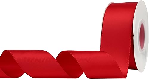 Miniatura 8 de MAYREEL Cinta de satén roja de 1.5 pulgadas de grosor, cinta carmesí de doble cara para manualidades, envoltura de regalos, decoración de boda,