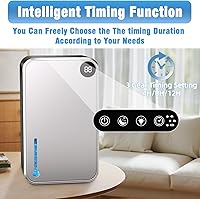 Vista 4 de Dehumidifier, Small Dehumidifiers Quiet with Auto Shut Off, Humidity Display Dehumidifier for Bedroom/Bathroom, Timer, Drain Hose, 7-color LED