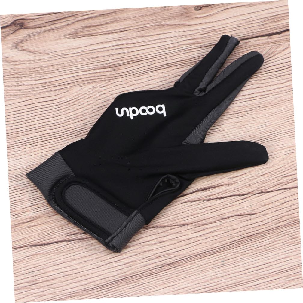INOOMP 2 Pièces Gants De Billard Gants sans Doigts 3 Doigts Gant De Billard Accessoire À Trois Doigts Gant De Billard Gris Foncé Billard Billard Hommes Et Femmes Gant De Queue De Billard