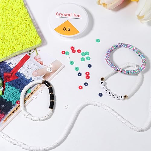 Miniatura 9 de Yochus Kit de pulsera de cuentas de arcilla del día de San Patricio, cuentas Heishi verdes para hacer joyas, cuentas de arcilla polimérica, kit de