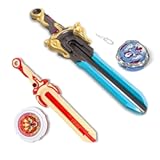Battling Toys 2PCS&comma; Battle Set with Spinning Top & Sword Launcher for Kids Boys Girls Age 5&plus;&comma; Mini Sword Battle Set Blazing War Bear & Gold Warrior Phoenix