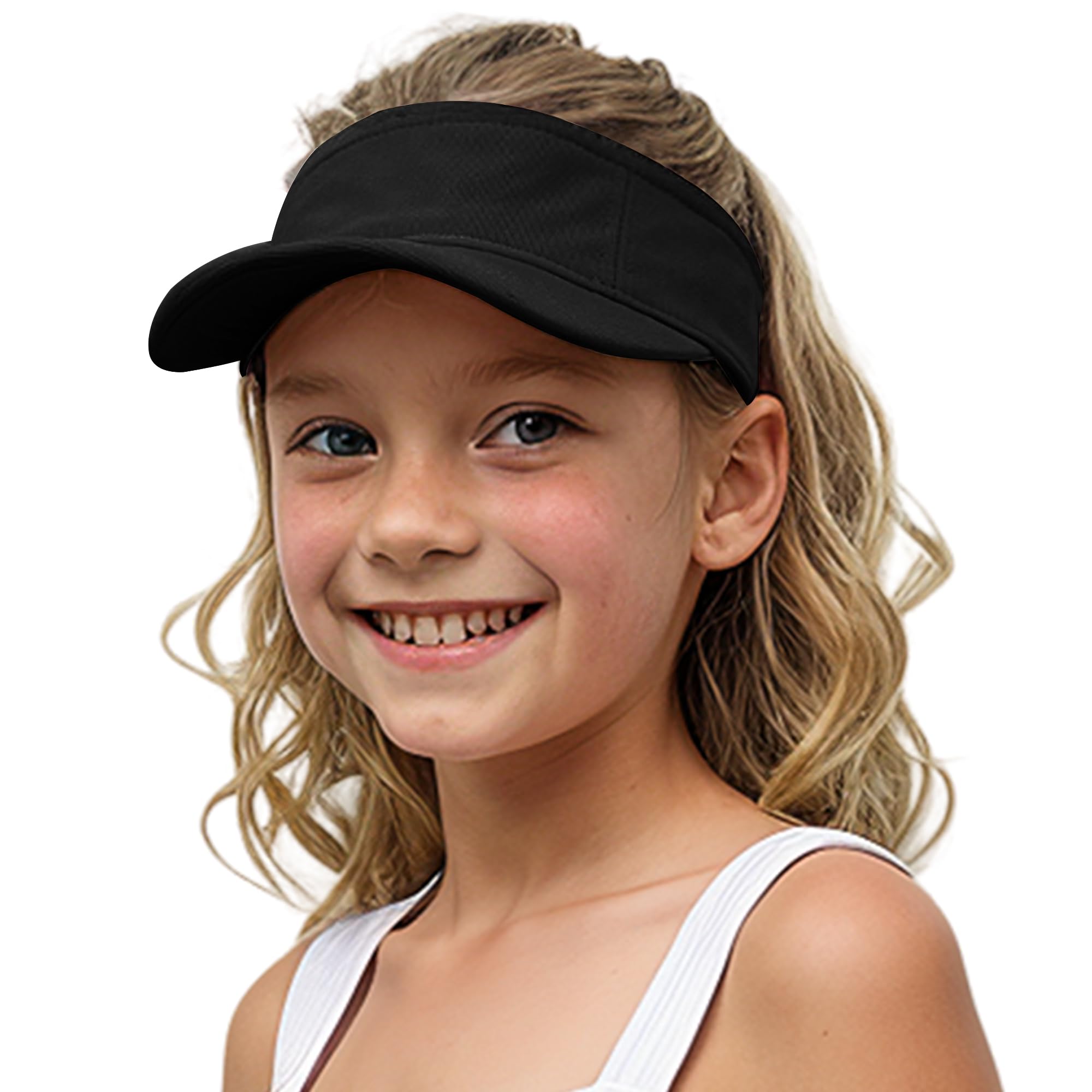 Jastore Kids Girls Boys Packable Hat Sun Visor Hats Cotton Sports Summer Golf Visor Hat