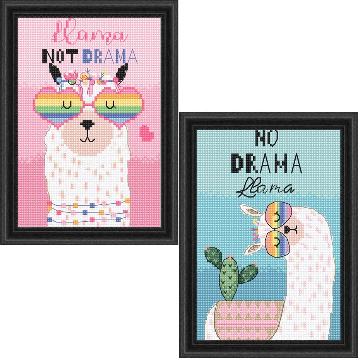 Amazon.com: Letistitch No Drama Llama Counted Cross-Stitch Kit