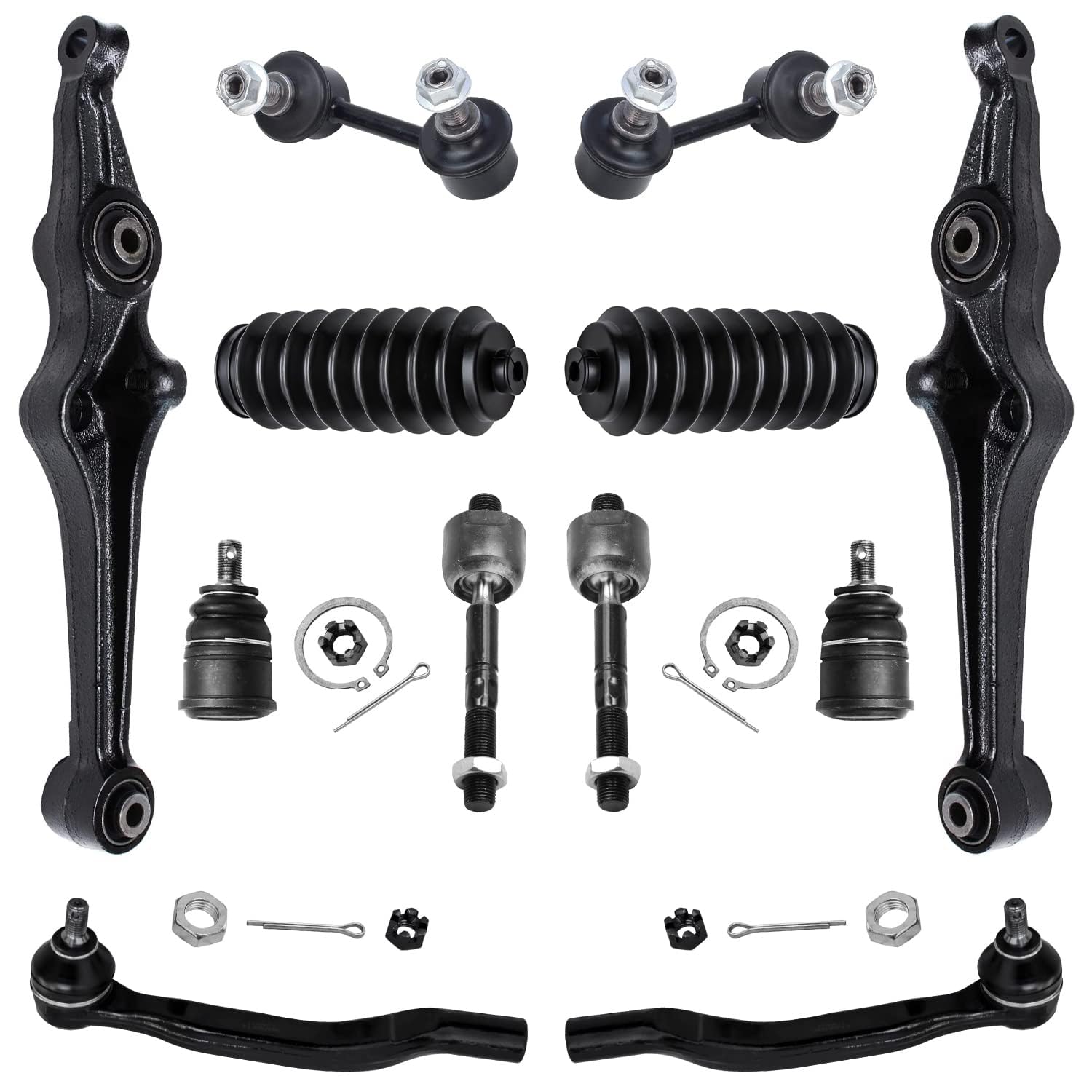 Detroit Axle - 12pc Front End Suspension Kit for 1998-2002 Honda Accord