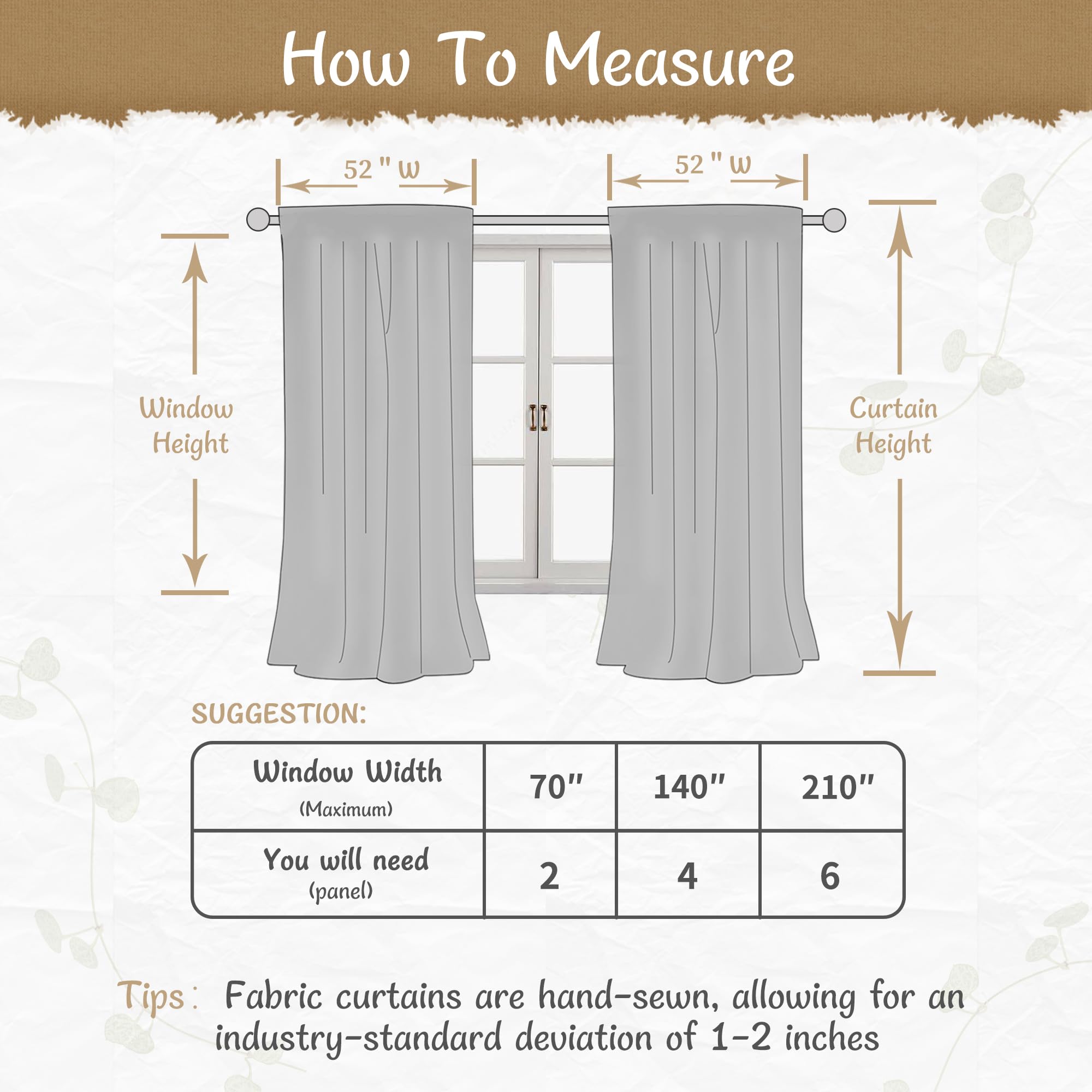 LAMIT Natural Linen Semi Sheer Curtains 84 Inches Long 2 Panels, Living Room Linen Textured Light Filtering Drapes Back Tab and Rod Pocket Neutral Window Panels for Bedroom/Sliding Door, 52 x 84 Inch — view 7