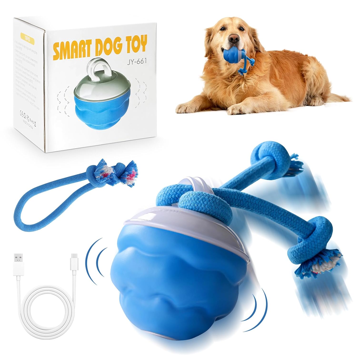 Aerbee Interactive Dog Toys Ball - Fun Moving Smart Dog Toy Active Rolling Ball to Keep Them Busy
