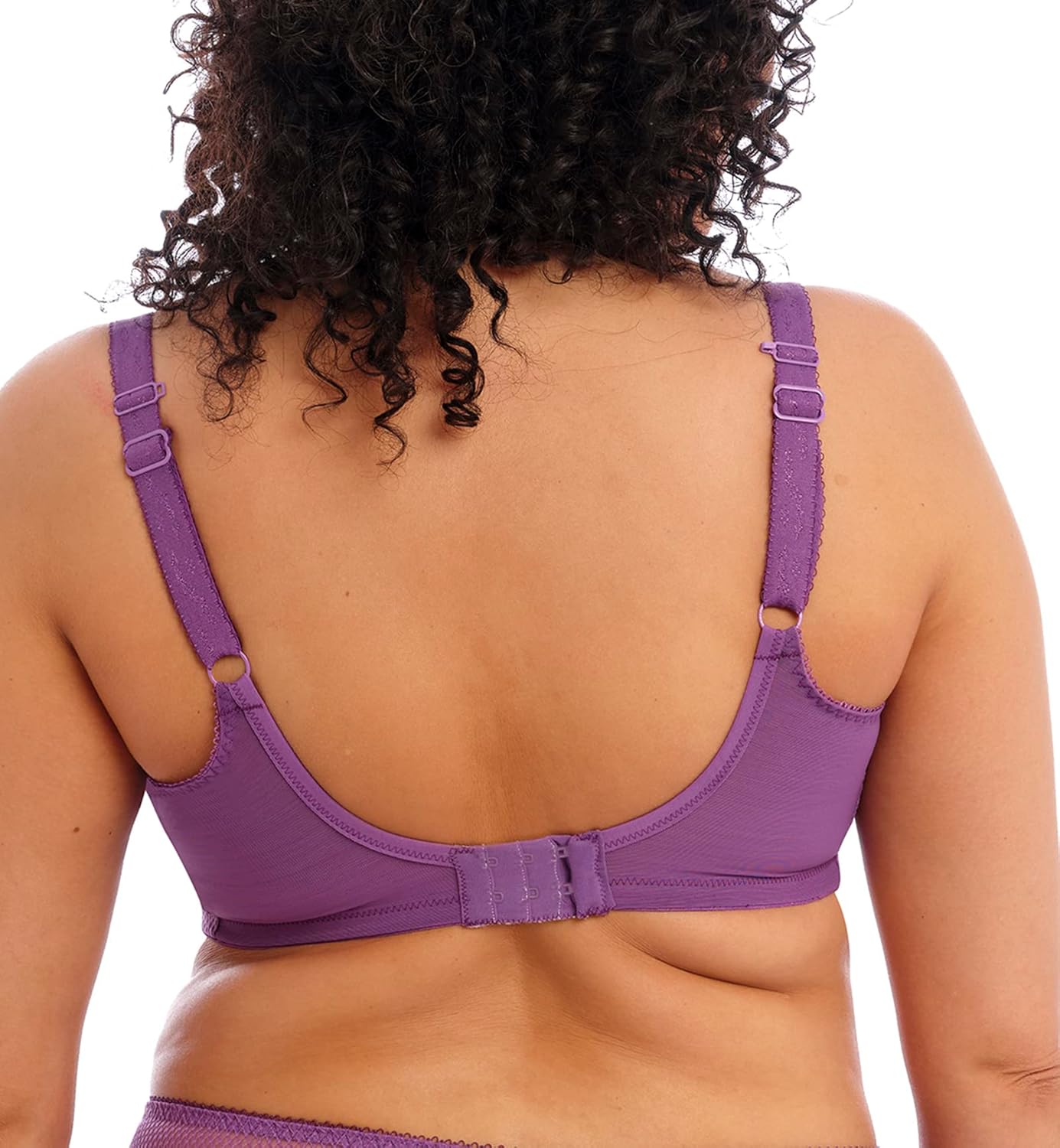 Elomi Women's Charley Stretch Plunge Bra: Stretch Lace & Mesh, Racerback Option. Low Plunge UK Sizes D-JJ, US Sizes D-N