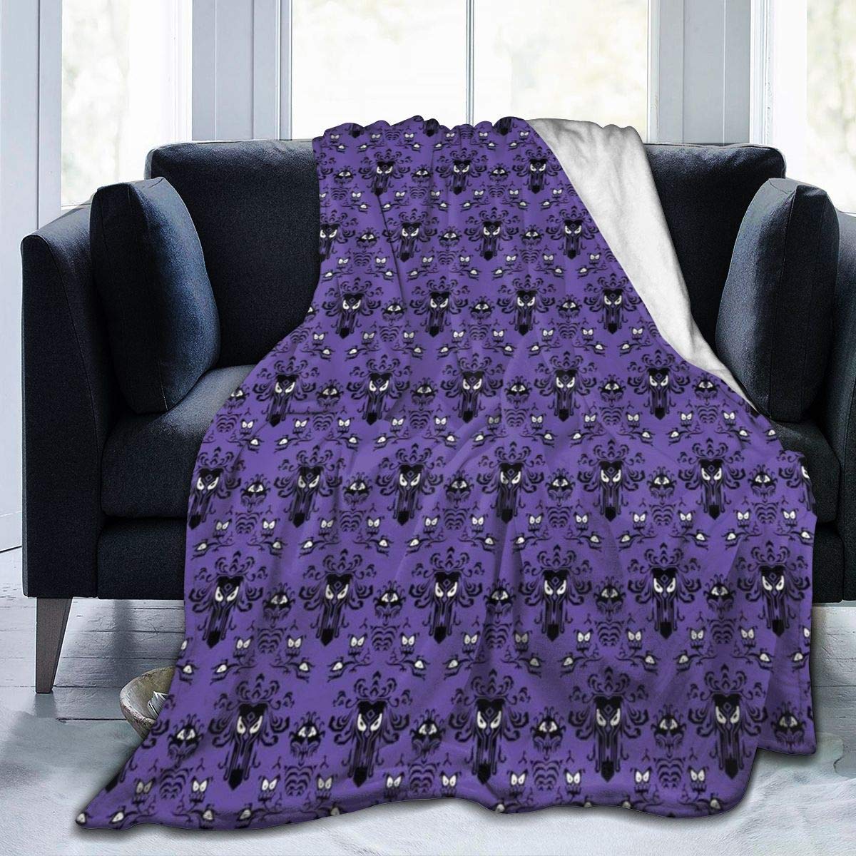 Joocar 11 Flannel Throw Blanket Haunted Mansion Purple Cozy And Soft Plush Warm Blankets For Bed Couch Living Room Sofa Chair(200 X 150Cm)