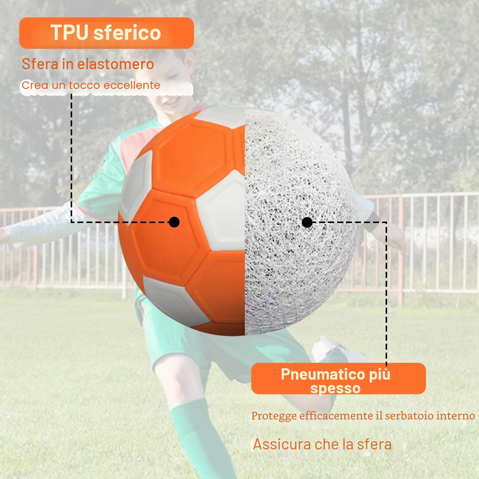 Pallone da Calcio Curvo, Palla da Calcio con Effetto a Giro, Palla da Calcio Curva da Calcio per Bambini, eggerissimo, aerodinamico, pallone da gioco con rotazione, per bambini e adulti,