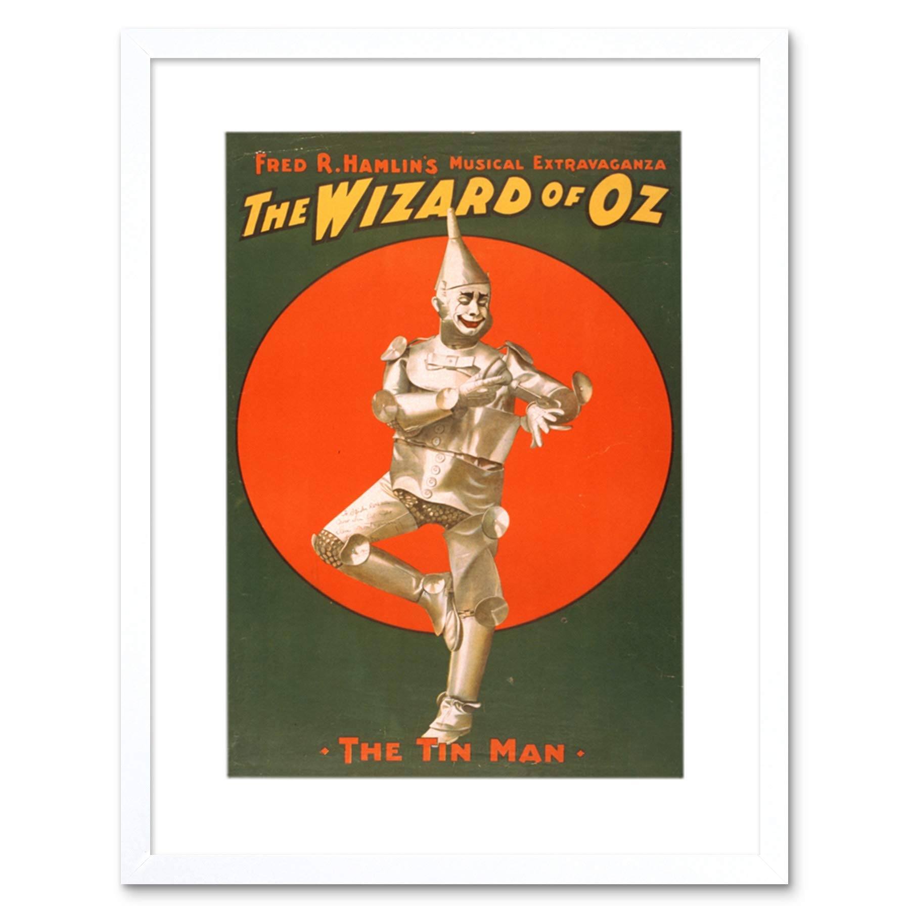 Wee Blue Coo THEATRE PLAY MUSICAL WIZARD OZ HAMLIN TIN MAN BROADWAY FRAMED PRINT F97X6574