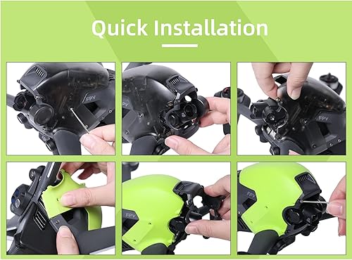 Miniatura 5 de FPV Carcasa superior compatible con dron DJI FPV, cubierta de repuesto de respaldo, Fly More Kit combinado con vista en primera persona Drone UAV