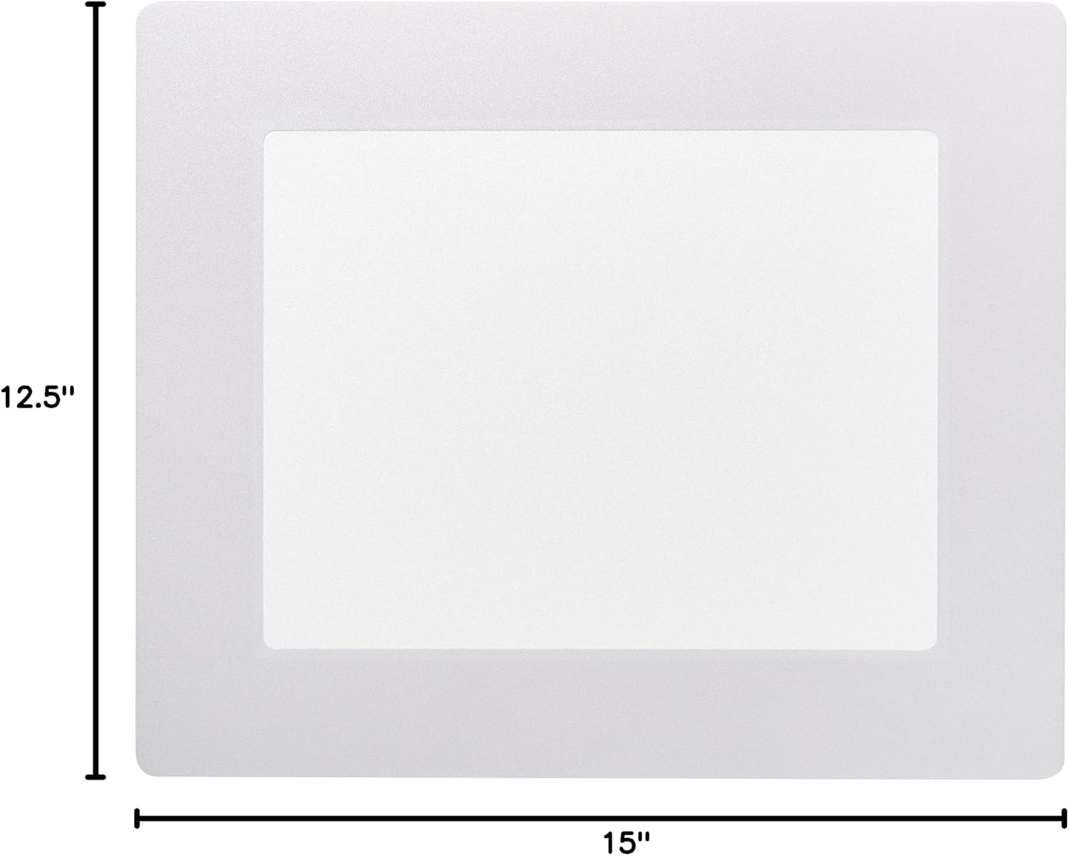 Clearview, Transparent PVC Window with Adhesive Frame, Letter Size; 11” Wide x 8.5” High: 10 Pack (White)