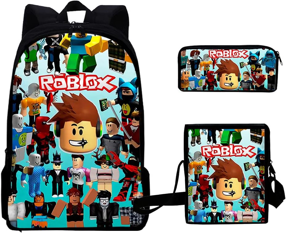 TerranShcool Backpack with Lunch Box Pencil Case Large capacity Bookbag Laptop Backpack Travel Bag for Kids Boys Teens, M