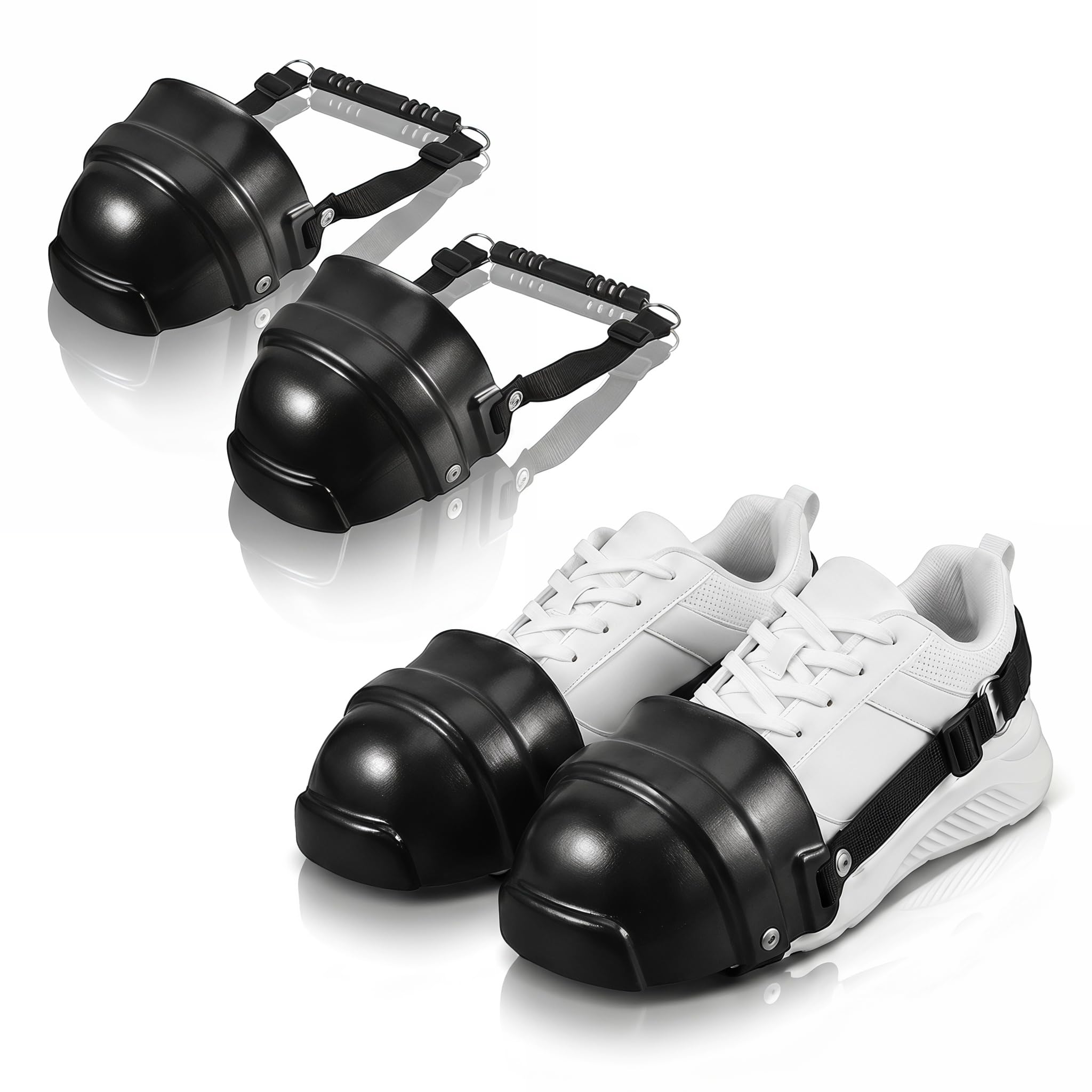 1 paire de protections d'orteils en plastique avec sangles réglables - Taille universelle pour homme et femme