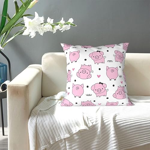 Miniatura 5 de Aimeryup Throw Pillow Covers 12x12 Inch Pink Heart Pig Decorative Pillow Covers Cushion Covers cojines decorativos para sala Pillow Cases Cute Throw