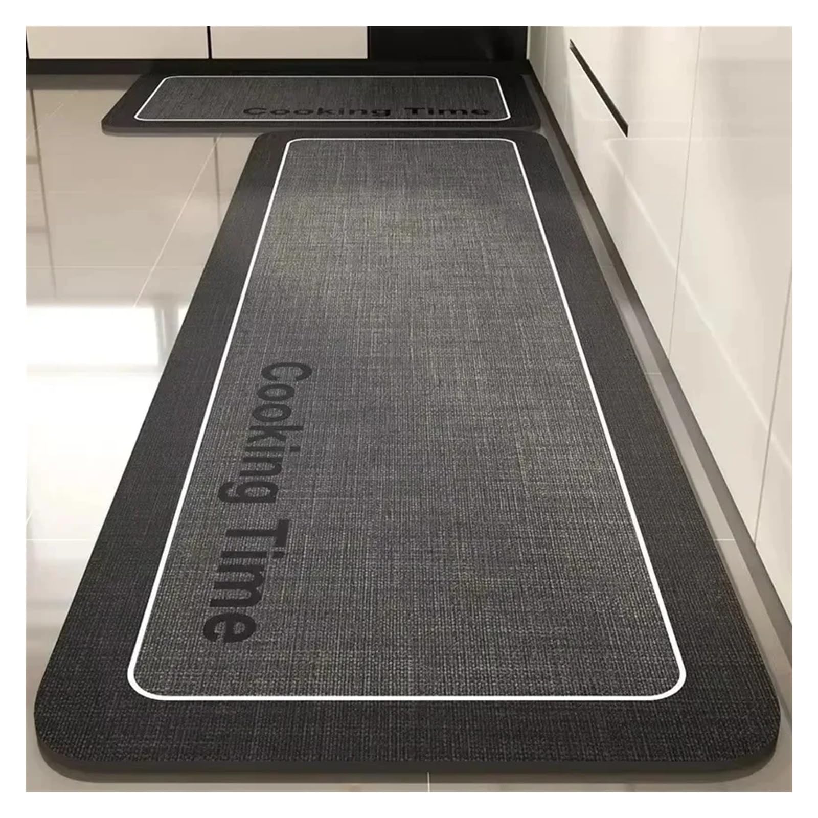 Tapis de sol coureur pour couloir et cuisine grise accueillante