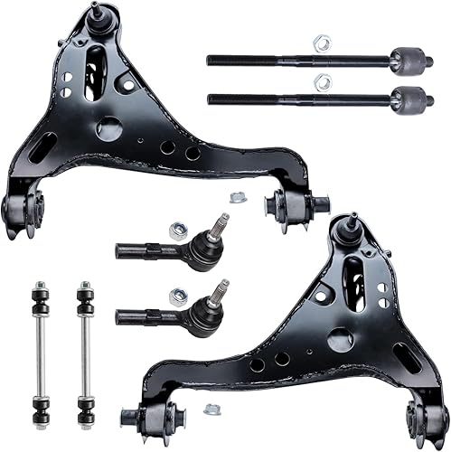 Miniatura 162 de Detroit Axle - Kit de suspensión frontal de 8 piezas para Chevy Aveo Aveo5 Pontiac G3 Wave Wave5 Suzuki Swift+ 2 brazos de control inferiores con