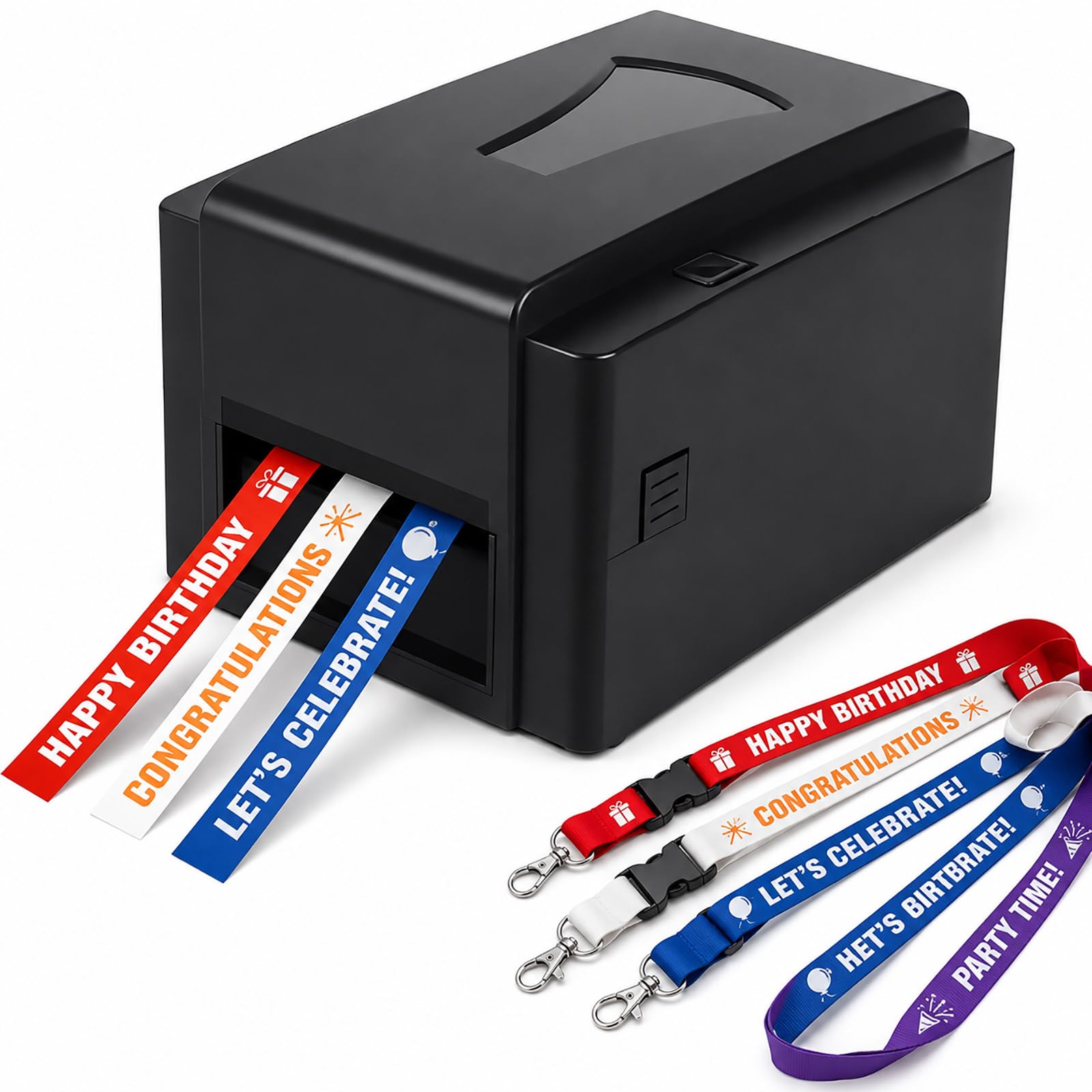 vnmudzeo Desktop Thermal Transfer Label Printer, 127 mm/s High-Speed Printing — 20–118 mm Media Width for Product Labels, Tags and Ribbon Printing