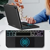 Vista 9 de edaiser Funda de teclado giratoria para Apple iPad mini 6ª 7ª generación a17 Pro, teclado Bluetooth compacto con trackpad retroiluminado RGB
