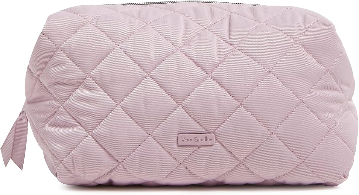 Vera Bradley Bolsa organizadora de maquillaje cosmética grande de sarga Performance para mujer
