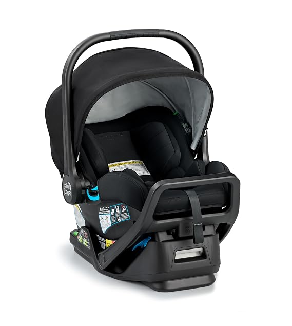 Baby Jogger City GO 2 Infant Car Seat, Lunar Black Lightweight Rear-Facing Infant Car Seat, Travel System Compatible, Taxi-Safe
