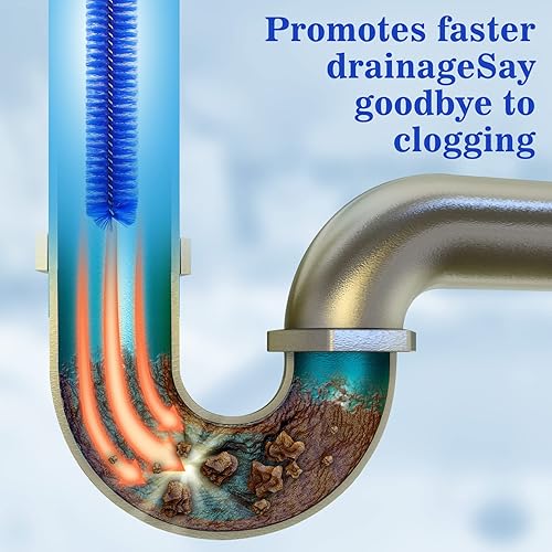 Miniatura 5 de 2 cepillos limpiadores de drenaje de 15 pulgadas, mango extra largo, cepillo limpiador de botellas para limpiar cepillo de drenaje, cepillos de