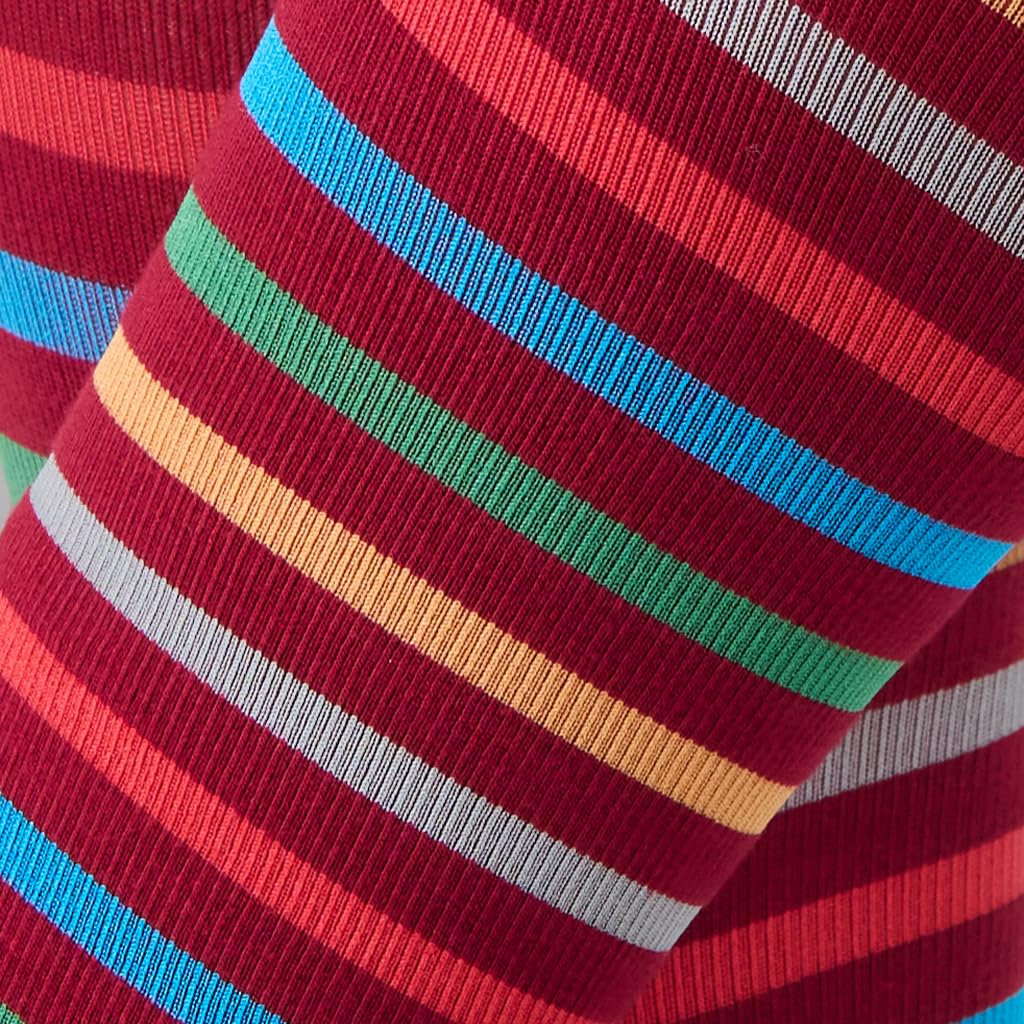 SOLIDEA Gambaletti STRIPE GAME IDRA, Colore RUBINO. Calze a compressione graduata 15/21 mmHg Art. 0640A0