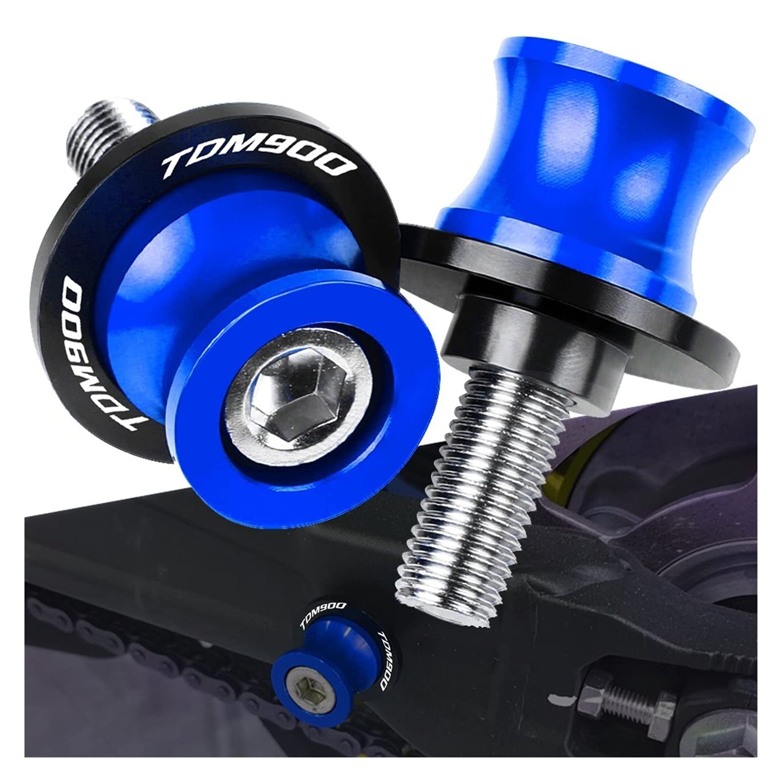 per Yamaha. TDM850 1991-1999 TDM900A 2004-2010 Slider Slider Slider Dlewarm Rear Motorcycle Stand Leviti per Paddock Swing Arm Protector Protezione Anticaduta (Colore : Chrome