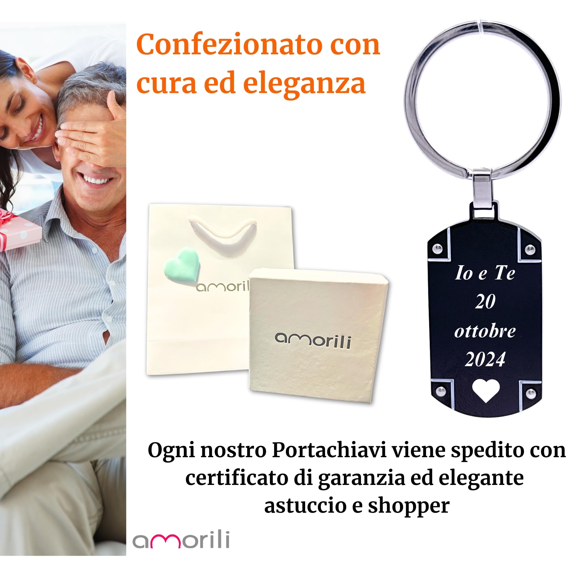 Portachiavi uomo piastra acciaio prt0040