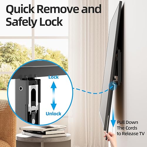 Miniatura 6 de Soporte de pared de TV resistente de 85, 86, 98, 100 pulgadas, para televisores grandes de 55 a 120 pulgadas de hasta 220 libras y Vesa de 35.433 x