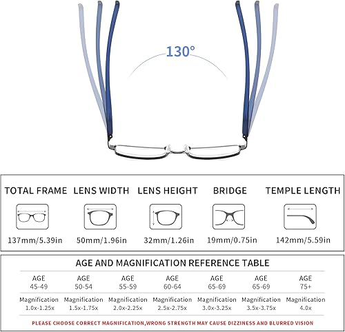 Miniatura 3 de CRGATV 3-Pack Reading Glasses for Men Blue Light Blocking Metal Full Frame Computer Readers Anti UVEye StrainGlare