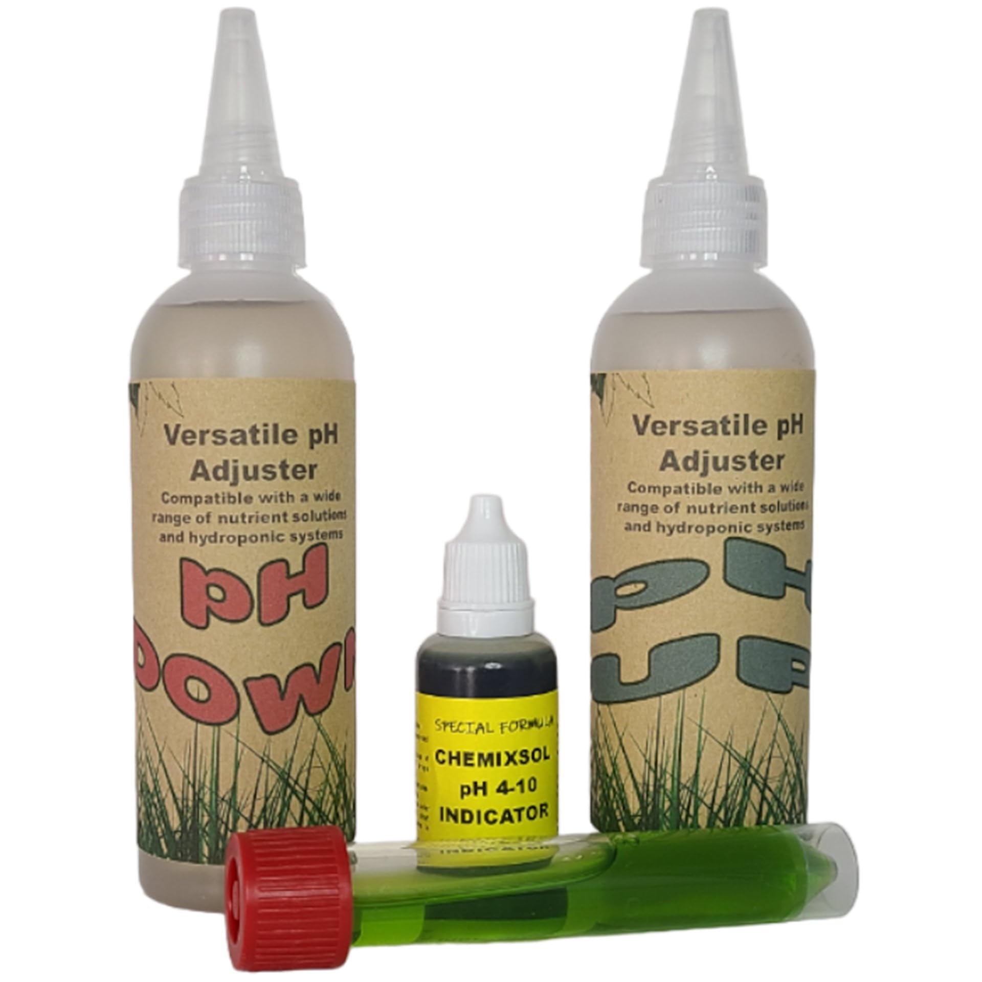 Hydroponics pH Up and pH Down Control Kit for a Balanced Nutrient