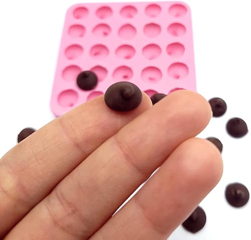 Miniatura 4 de Chocolate drops chips cookies mold wax melts Multi-Project Silicone mold NC051 Chocolate drops chips 25 cavities mold