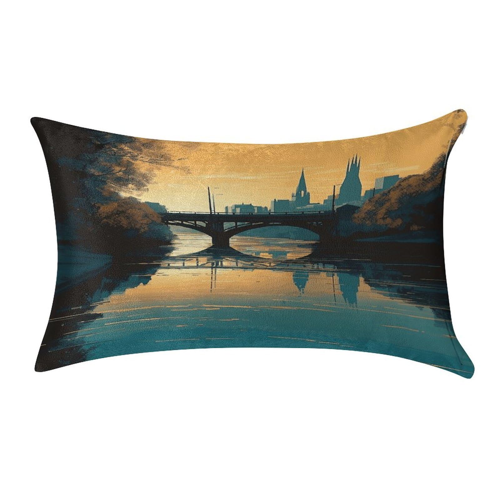 Btcowzrv Style Hand Drawn Buildings Pillow Cover Pillow Case Pillowcase