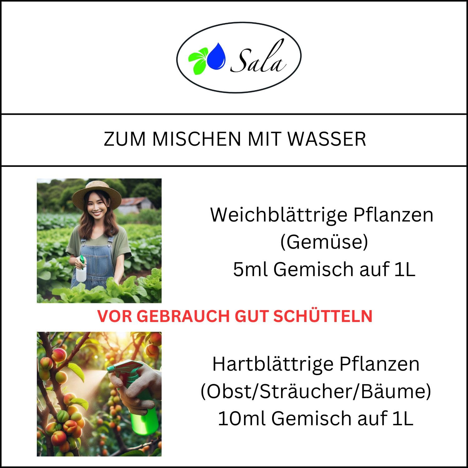 Sala Bio-Neemöl kaltgepresst mit Salamul Emulgator fertig gemischt 250 ml PET Flasche