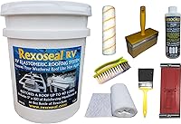 Vista 8 de Rexoseal Sistema de techos de goma líquida RV - Sellador de revestimiento de techo de RV impermeabilizante y protector - blanco, 1 galón