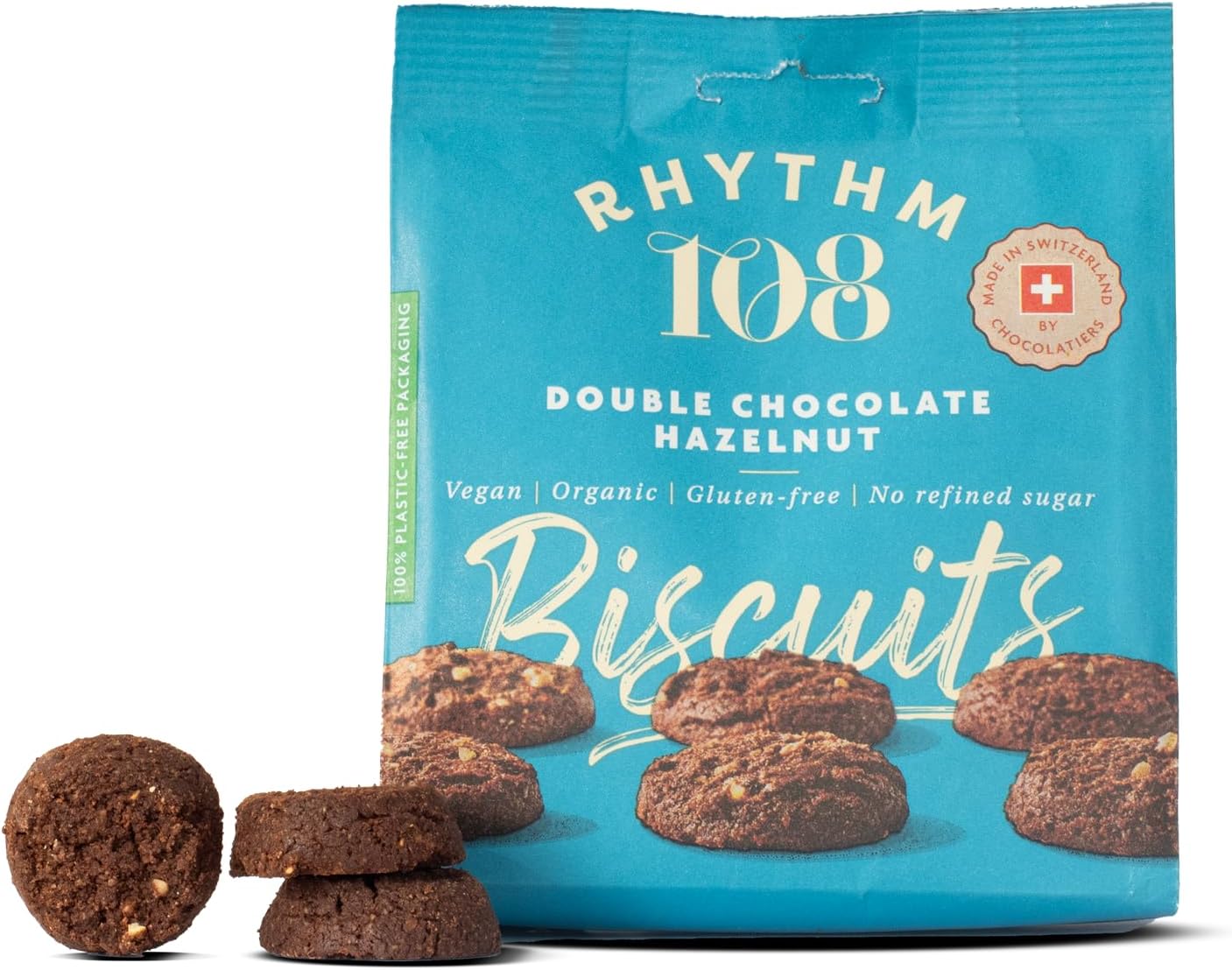 Swiss Biscuits Double Choc Hazelnut Share Bag 135g (Pack of 8)