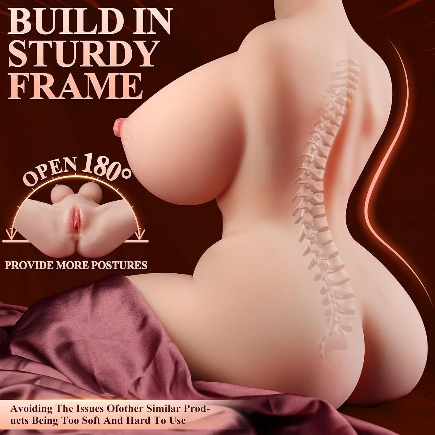BIG SHOCKED Sex Doll Torso Male Sex Toy: 20 Pound