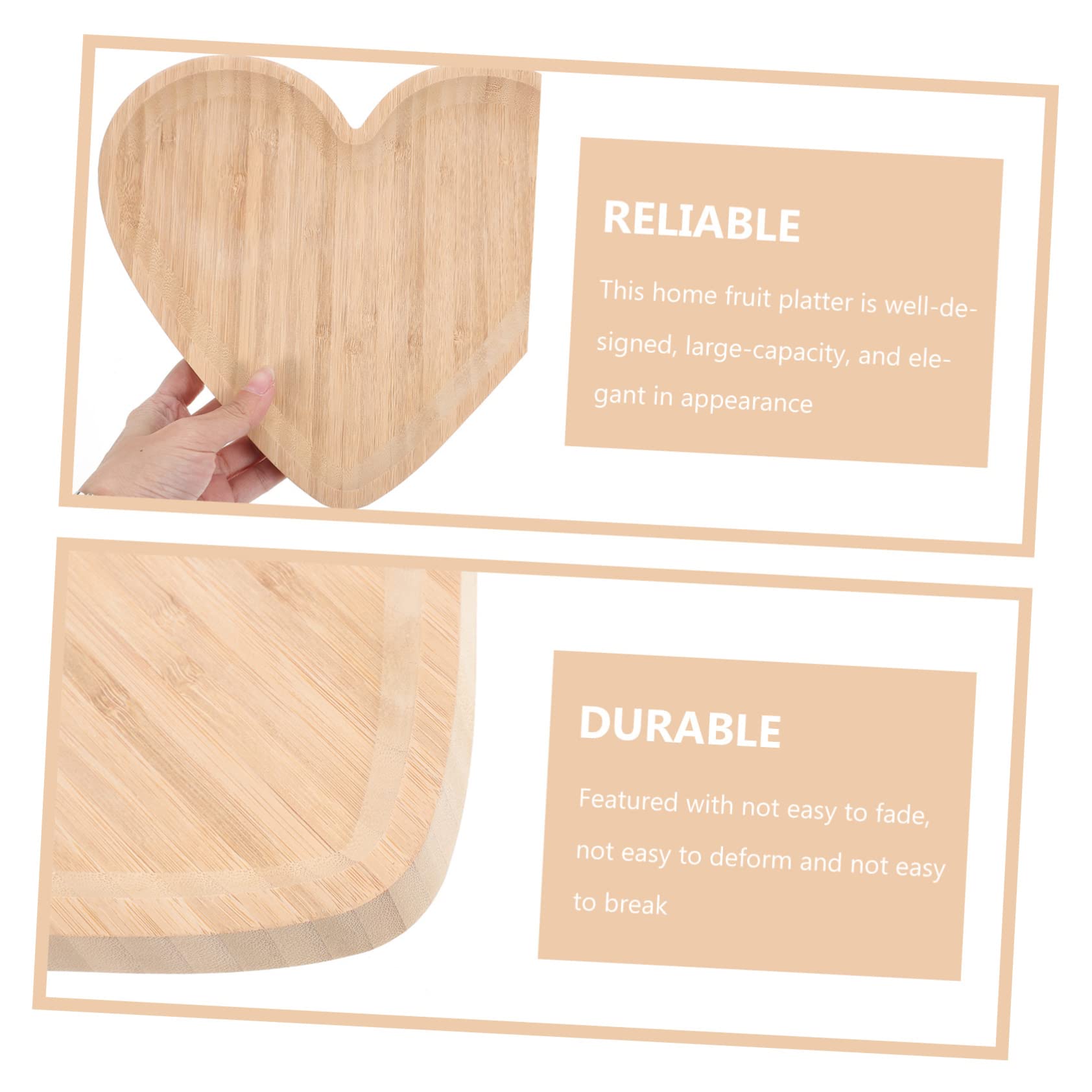 2 Vassoi In Legno Di Noce A Forma Di Cuore – Piatti Decorativi Per Dessert, Snack E Colazione – Ideali Per San Valentino